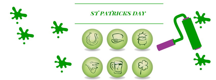 st patricks day window painting service dublin, murals and statues, window painting for all festive occasions